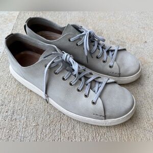 UGG Gray Leather Lace Up Sneakers Men’s Size 12 Casual Minimalist Shoes
